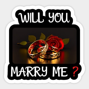 Will You Marry Me? 1 Marriage Proposal Sticker